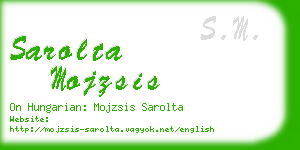 sarolta mojzsis business card